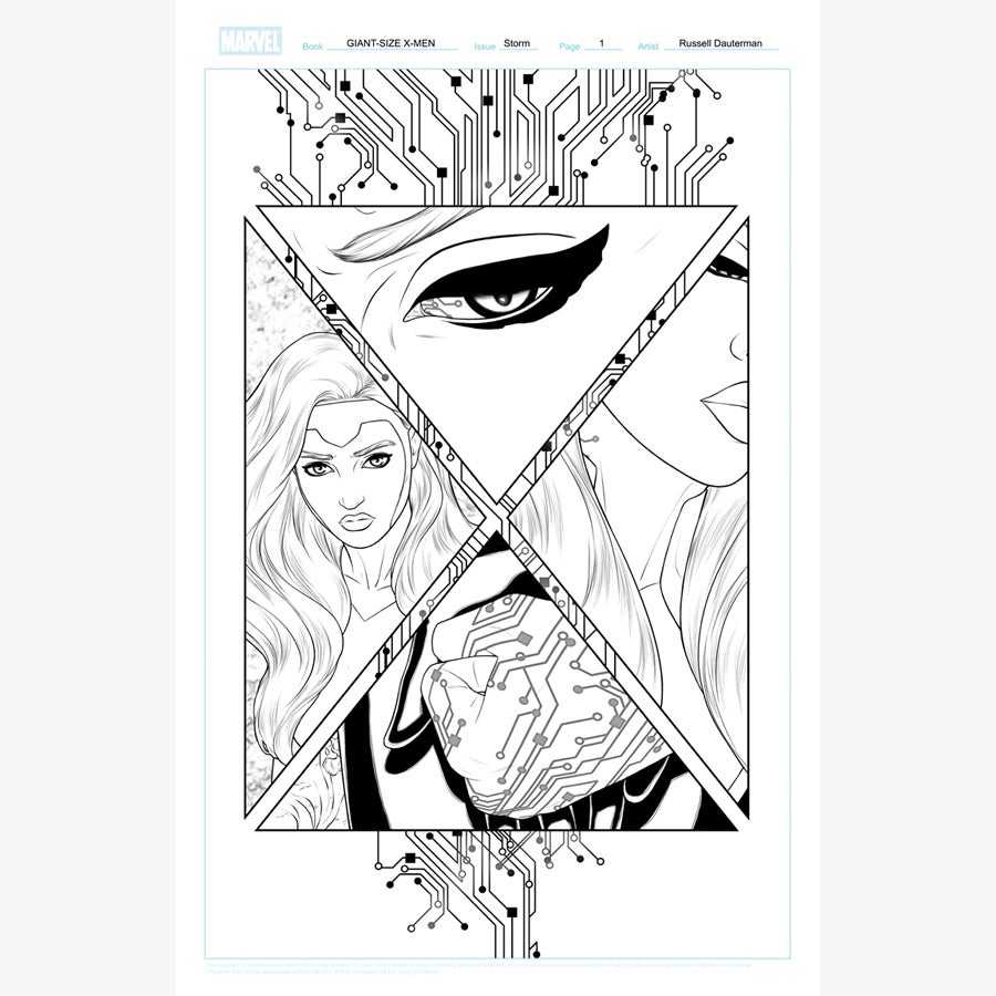Giant size x men storm p01 artist s proof russell dauterman store