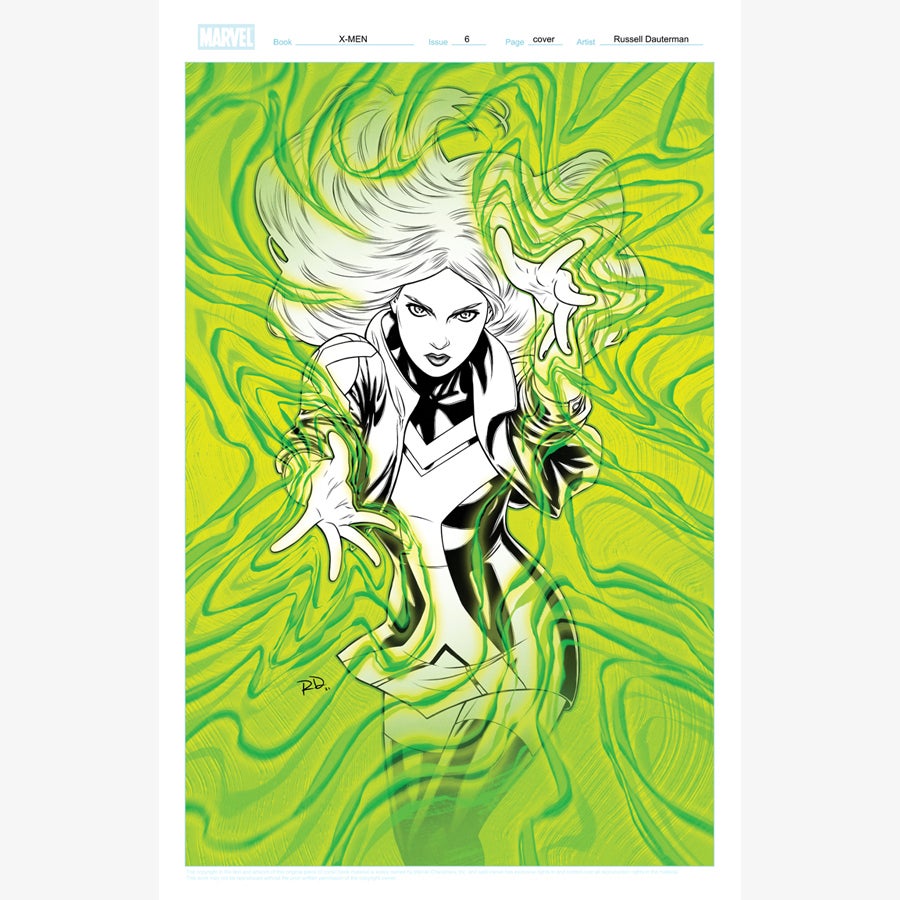 X men 2021 06 cover trading card variant artist s proof 2 piece
