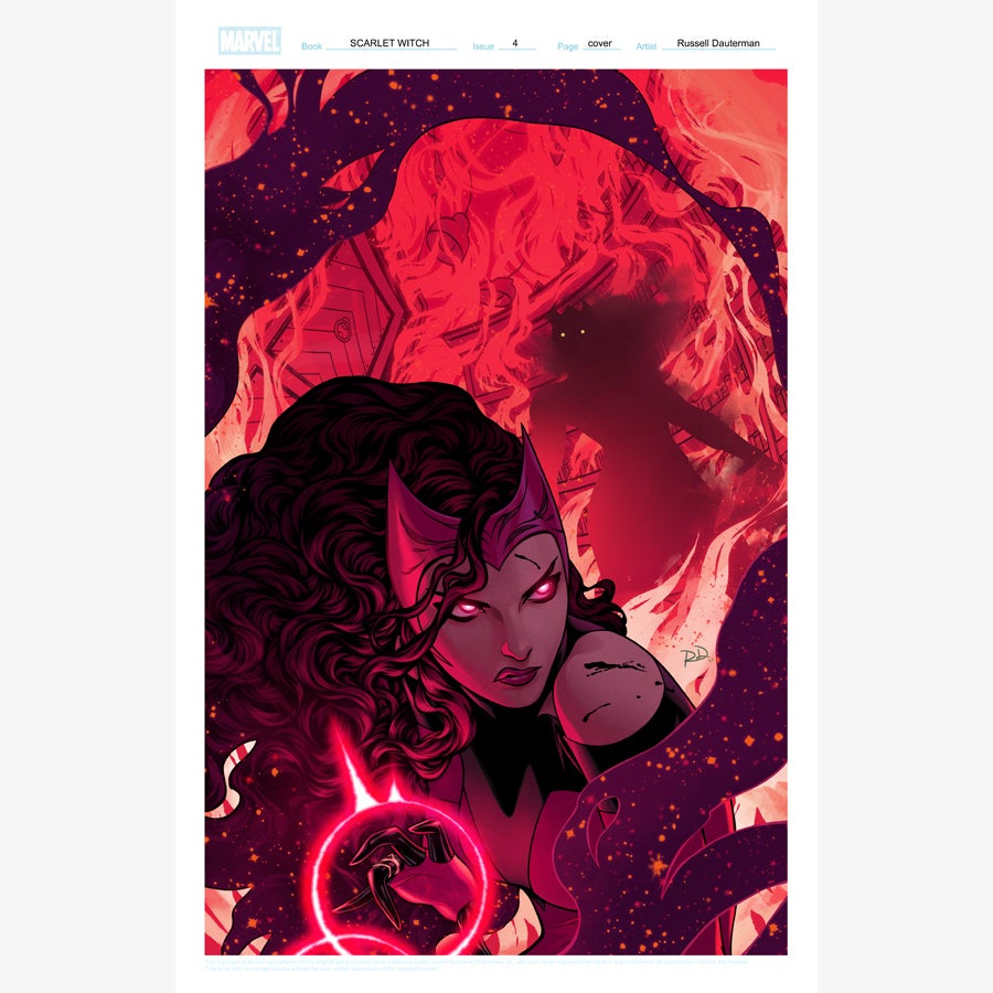 Scarlet Witch / Art Print by Herofied / Metal Canvas & -  Sweden